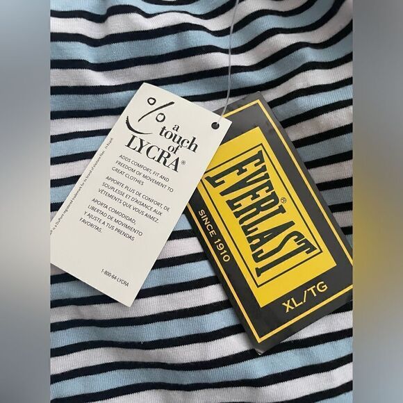 🆕 Everlast CoolMax Moisture Wicking Striped Stretch Sport Tank Women's XL - Picture 5 of 6